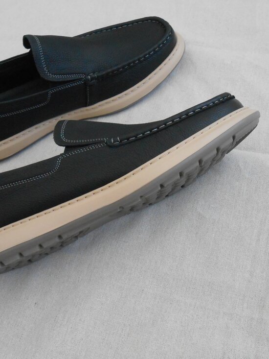 Sen Da Men\'s Black Soft Leather slip on Shoe\'s size 10.5 = size 10 main image 12